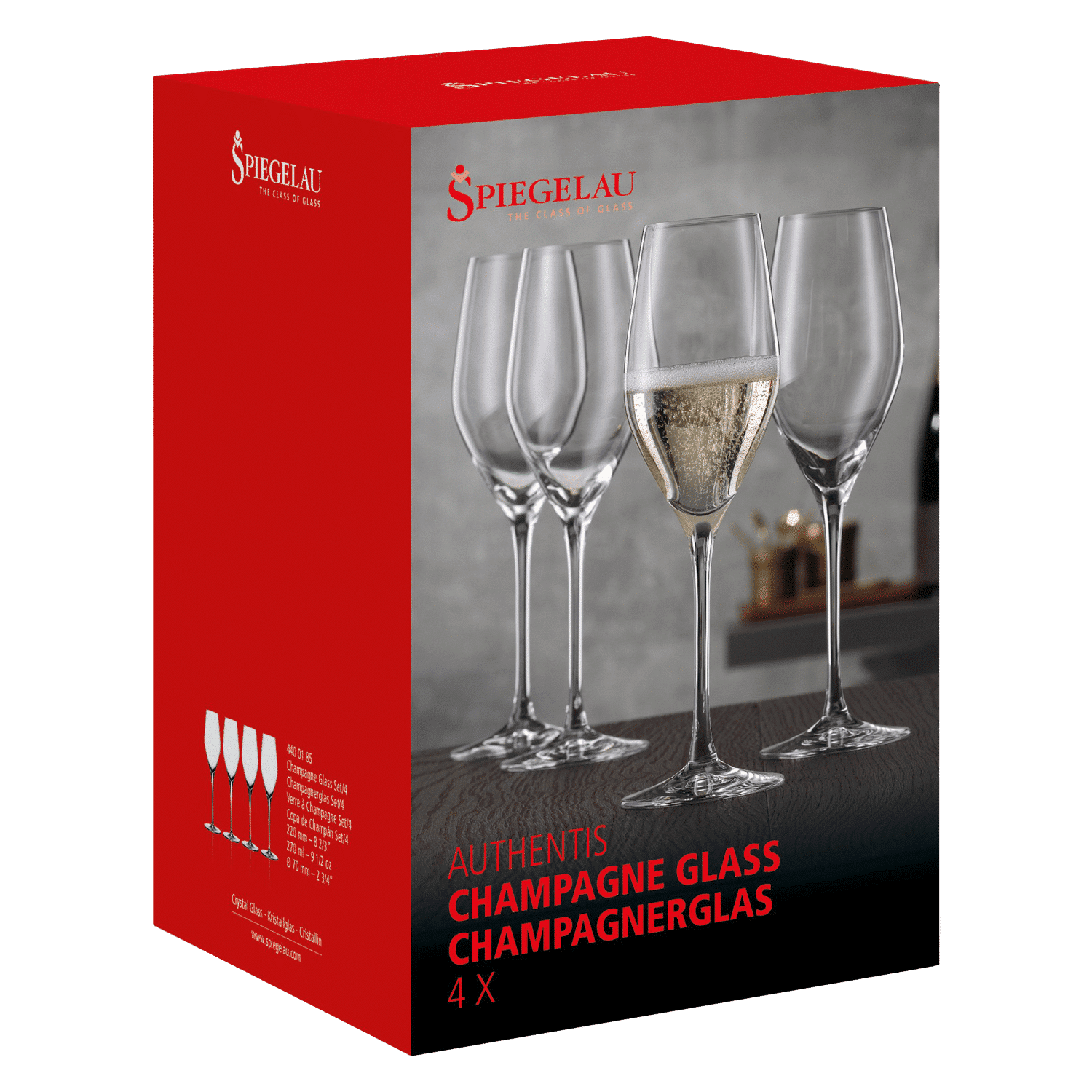 Spiegelau Authentis Champagneglas / Flute 27 Cl - 12 Stuks - Glazen.nl