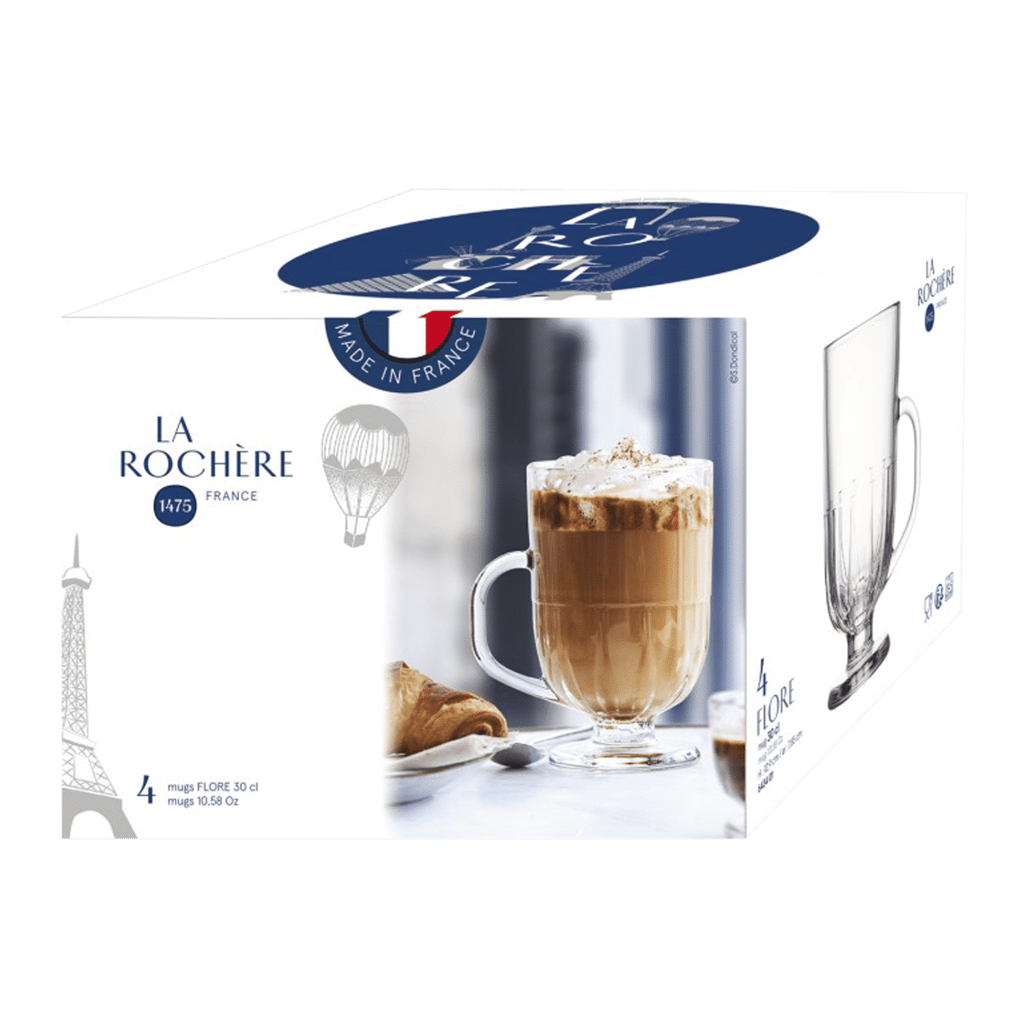 La Rochère Flore Mok 30 cl - 4 Stuks - Glazen.nl