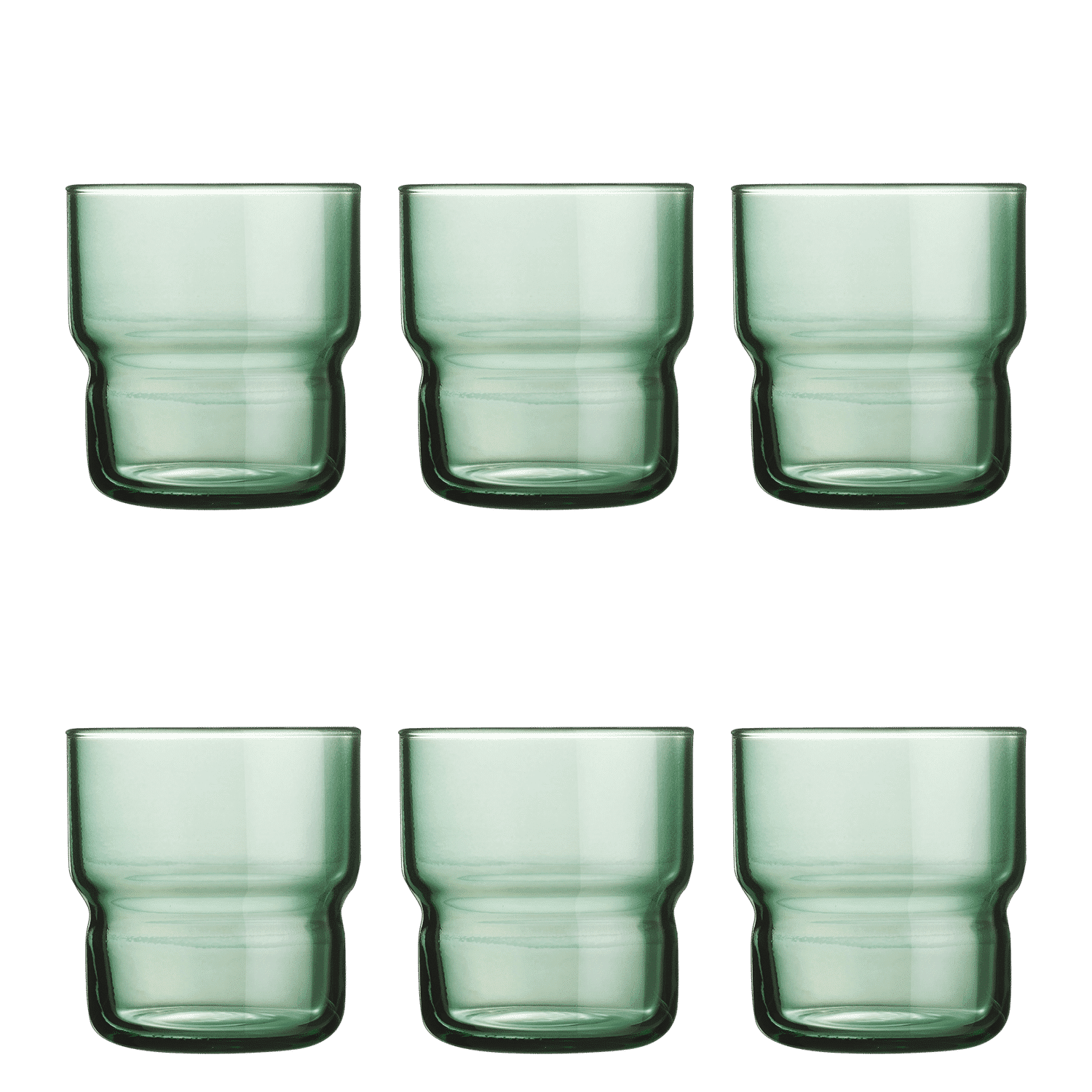 Arcoroc Log Tumbler 22 Cl Groen - 6 Stuks - Glazen.nl