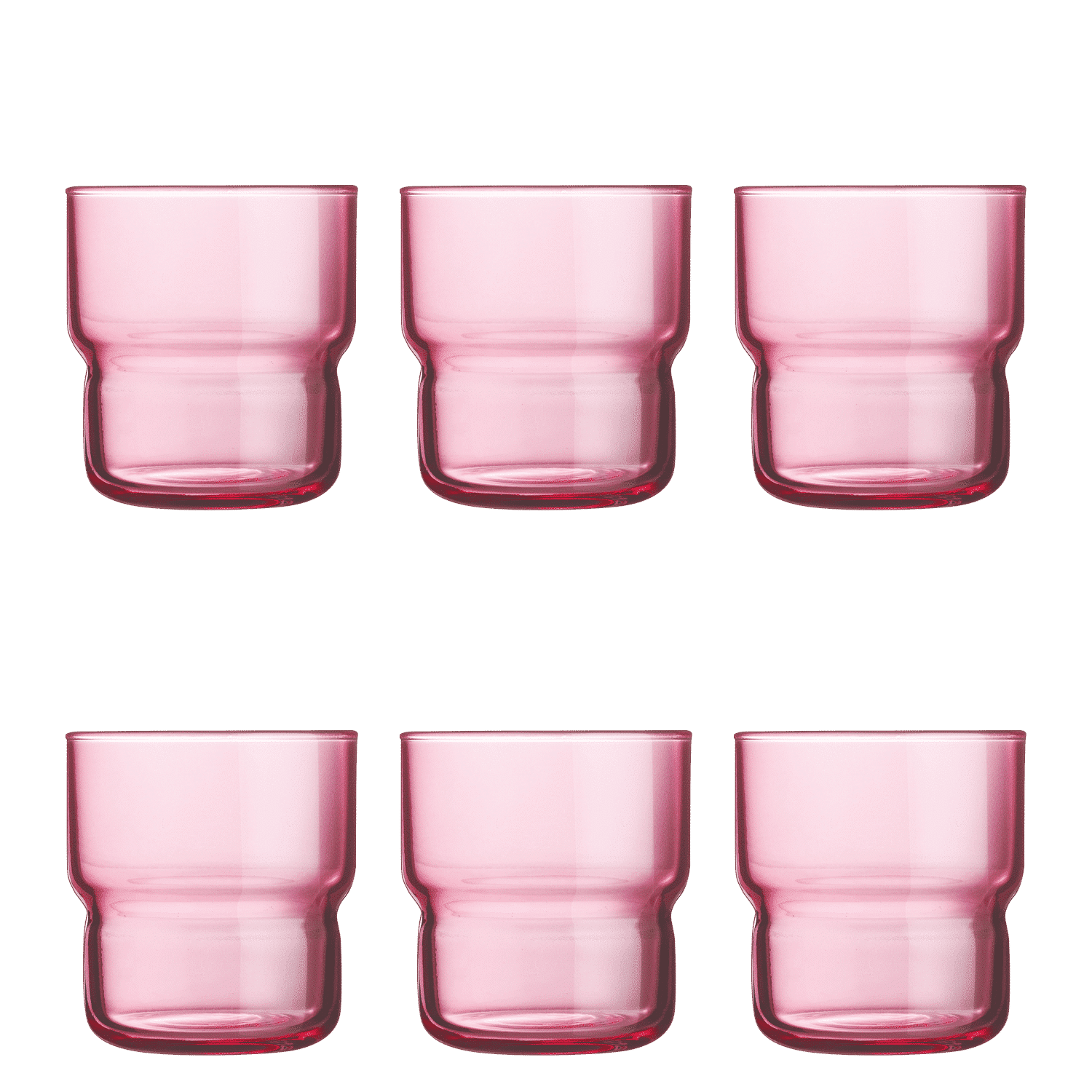 Arcoroc Log Tumbler 22 Cl Rood - 6 Stuks - Glazen.nl