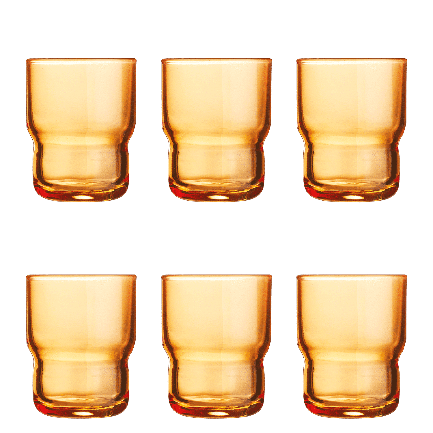 Arcoroc Log Tumbler 16 Cl Oranje - 6 Stuks - Glazen.nl