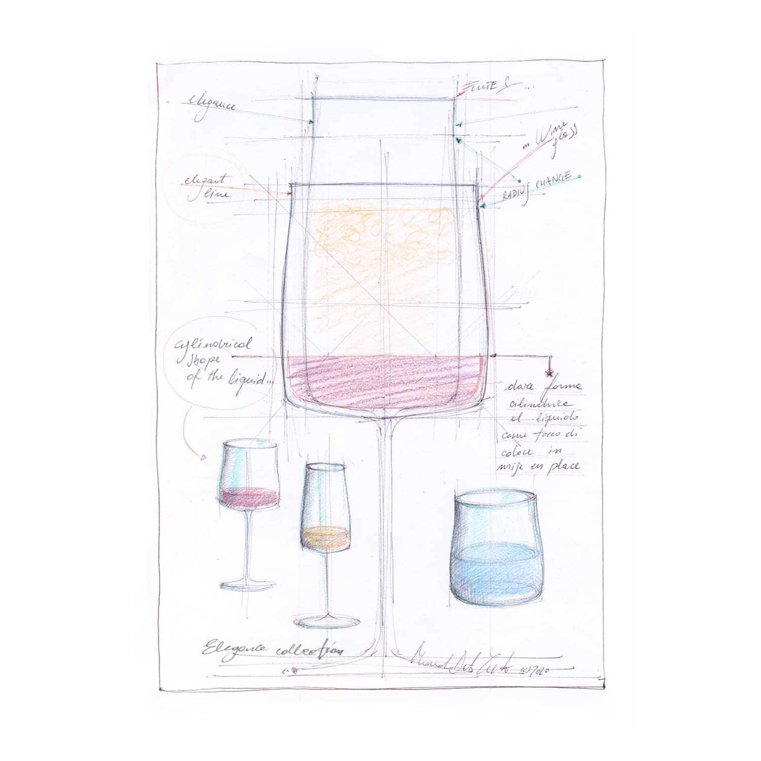 RCR Essential Champagne Flute 30 Cl - 6 Stuks