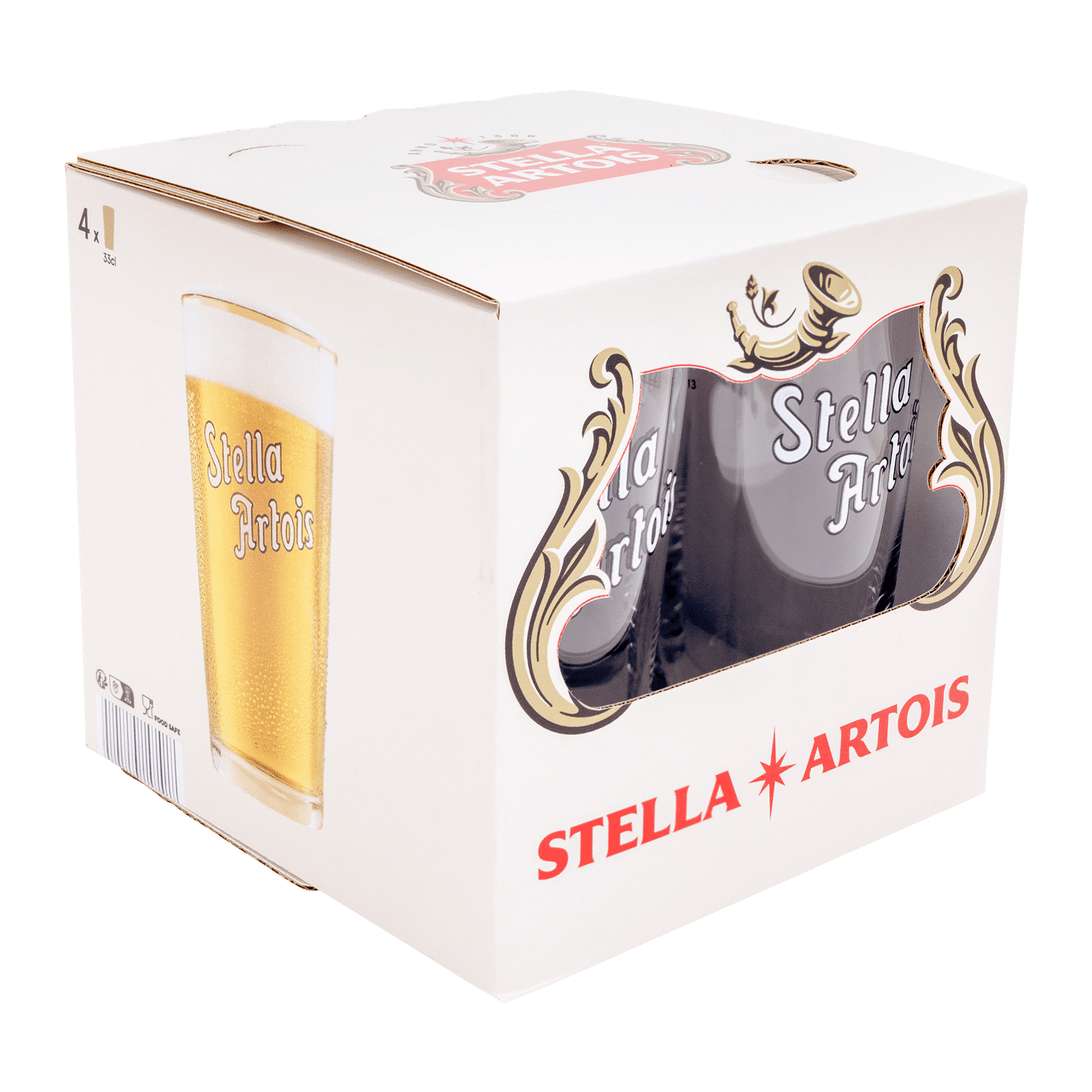 Stella Boerke Bierglas 33 Cl - Giftbox - 4 Stuks - Glazen.nl