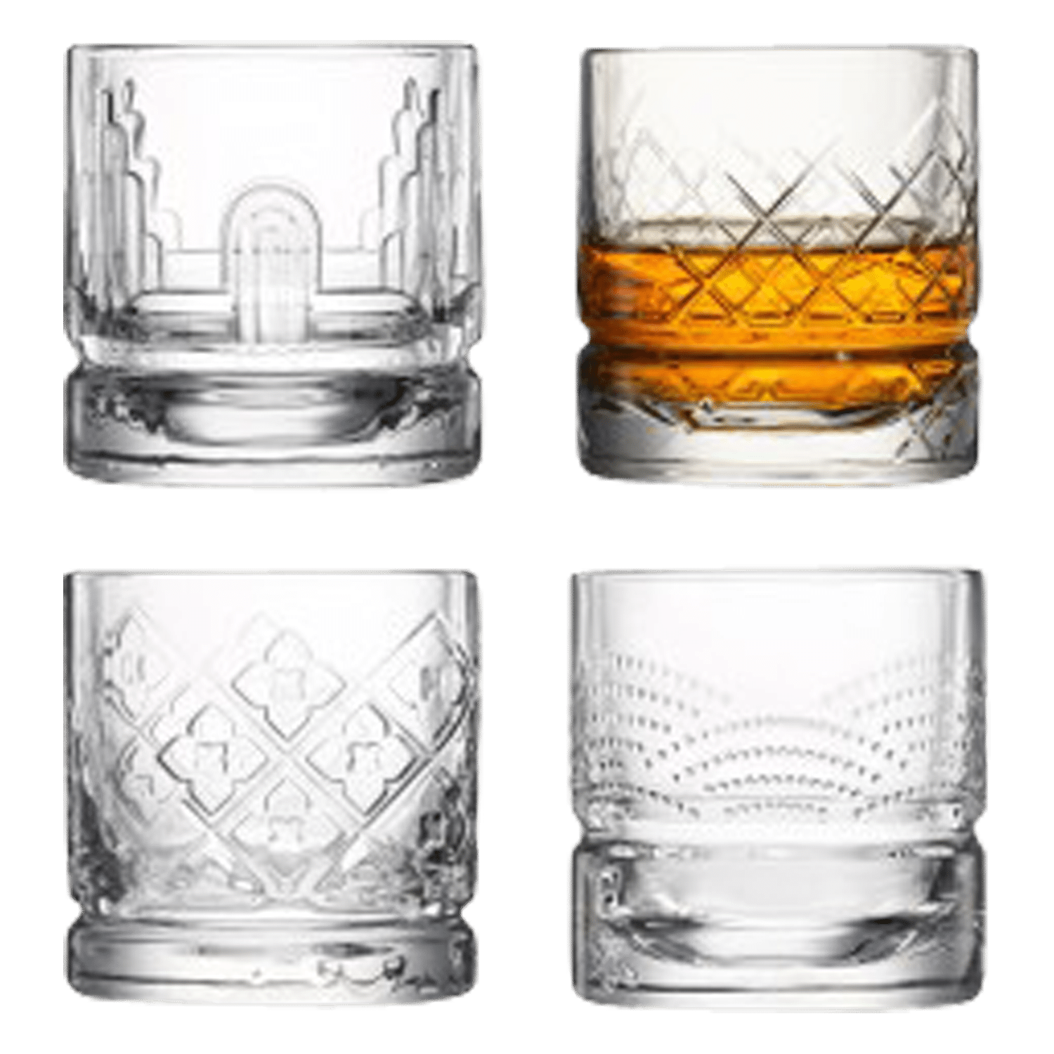 La Rochère Dandy Whiskey Glas 30 cl Asorti - 4 Stuks - Glazen.nl