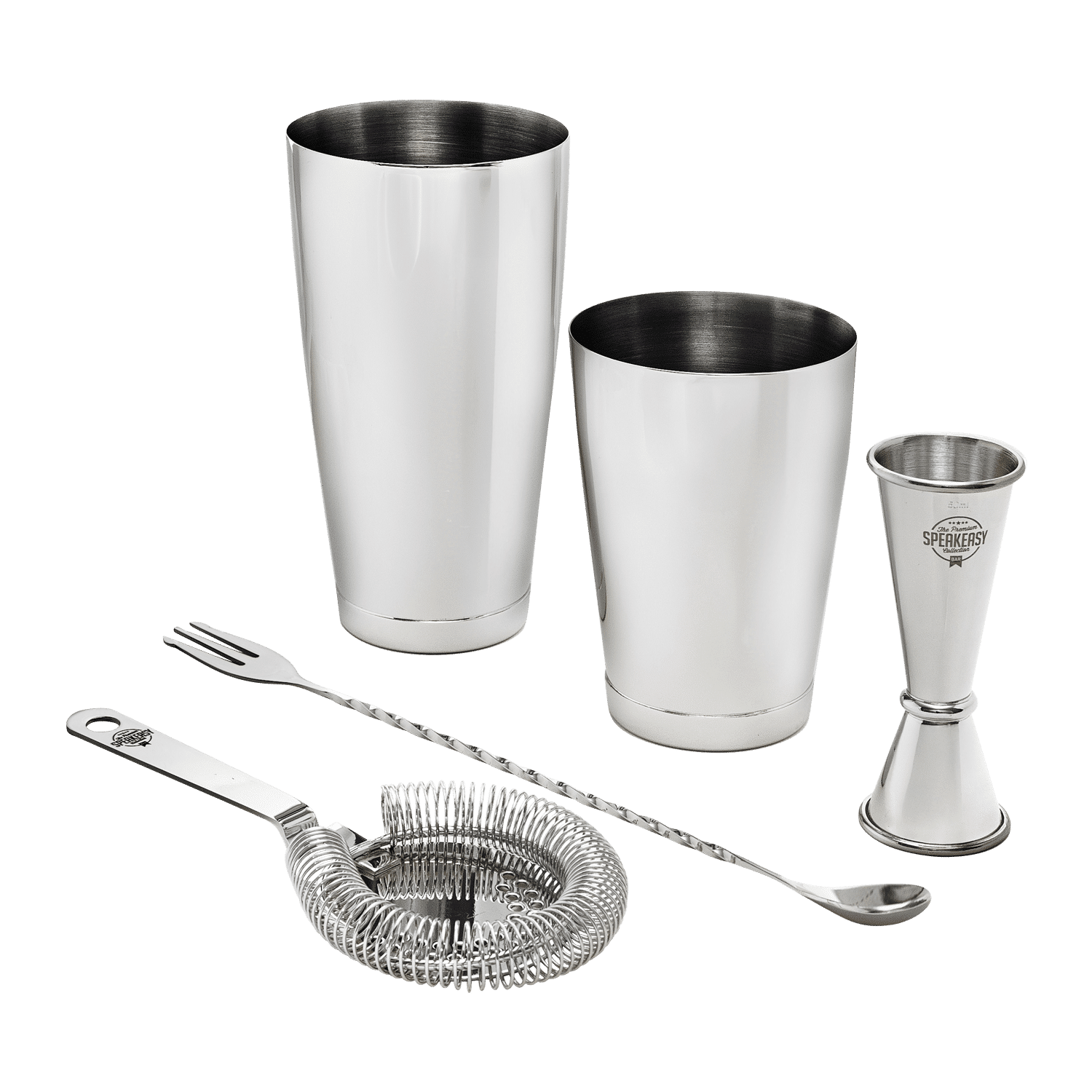 Speakeasy Cocktail Set Rvs - 4 - Delig - Glazen.nl